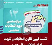 ببینید|نشست تبیین قانون انتخابات و تقویت فضای اطلاع رسانی عمومی