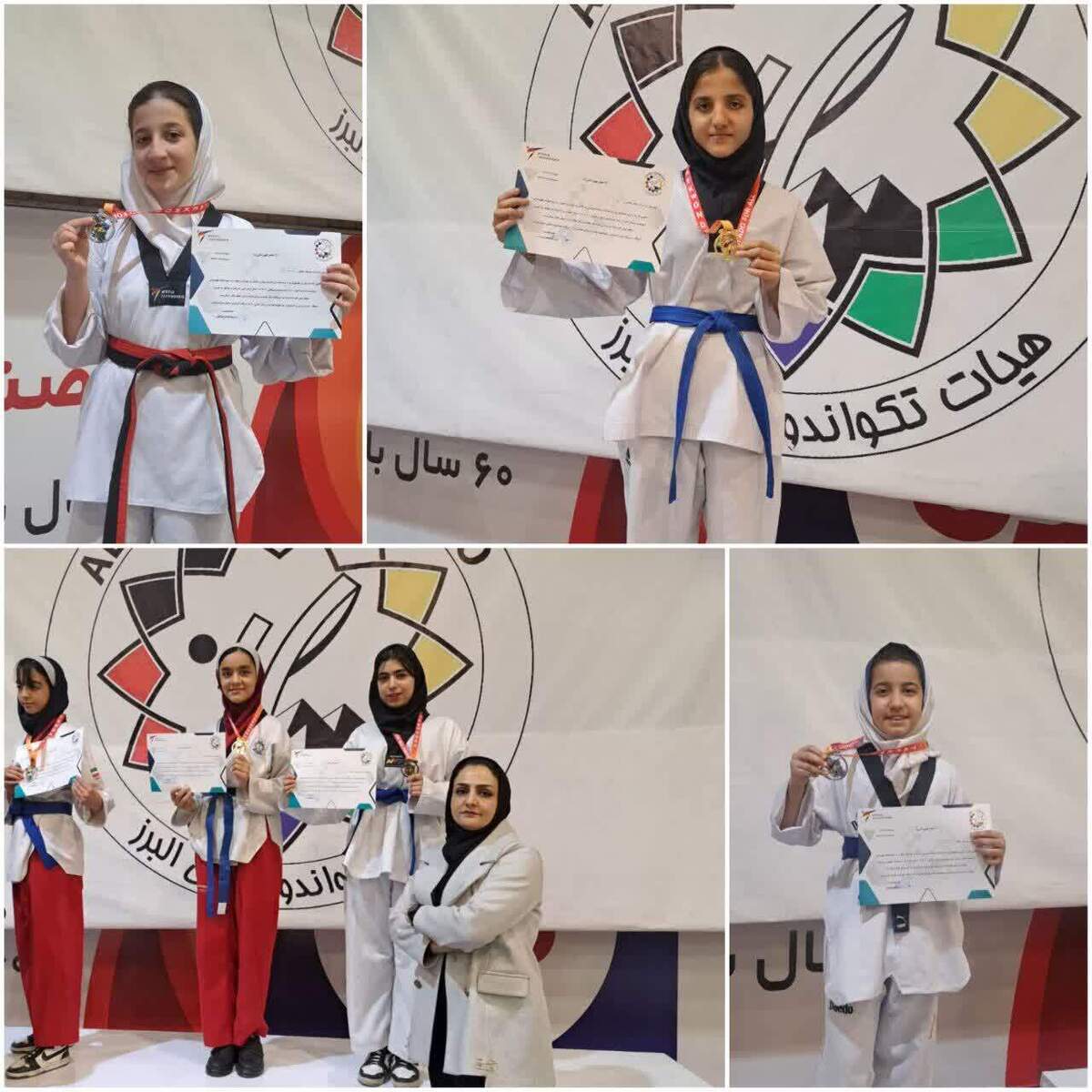 رقابتهای قهرمانی پومسه در بخش دختران روز چهارشنبه و پنج شنبه ۱۶ و ۱۷ اسفند در خانه تکواندو استان البرز برگزار شد.