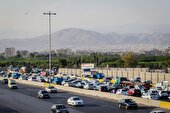 ترافیک سنگین در آزاد‌راه کرج تهران (۱۸ آذر ماه)