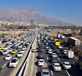 ترافیک سنگین در آزادراه تهران - کرج - قزوین (۶ آبان ماه)