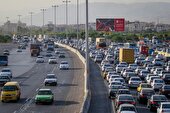 ترافیک سنگین در آزادراه کرج - قزوین (۸ آبان ماه)