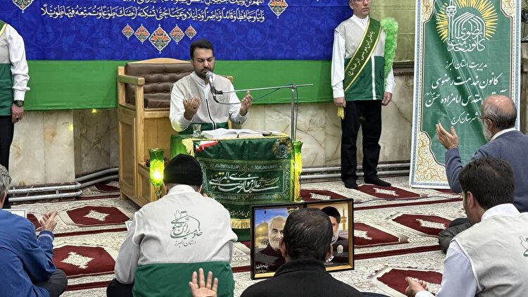 میعادگاه عاشقان امام رضا(ع) در امامزاده حسن(ع)