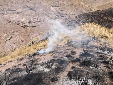 آتش‌سوزی گسترده در شهرستان طالقان با تلاش یگان حفاظت منابع طبیعی طالقان و همیاران طبیعت مهار شد